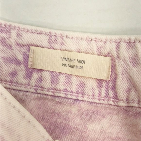 Universal Thread Women's Size 10 High Rise Midi Short Purple Acid Wash New - Picture 16 of 16